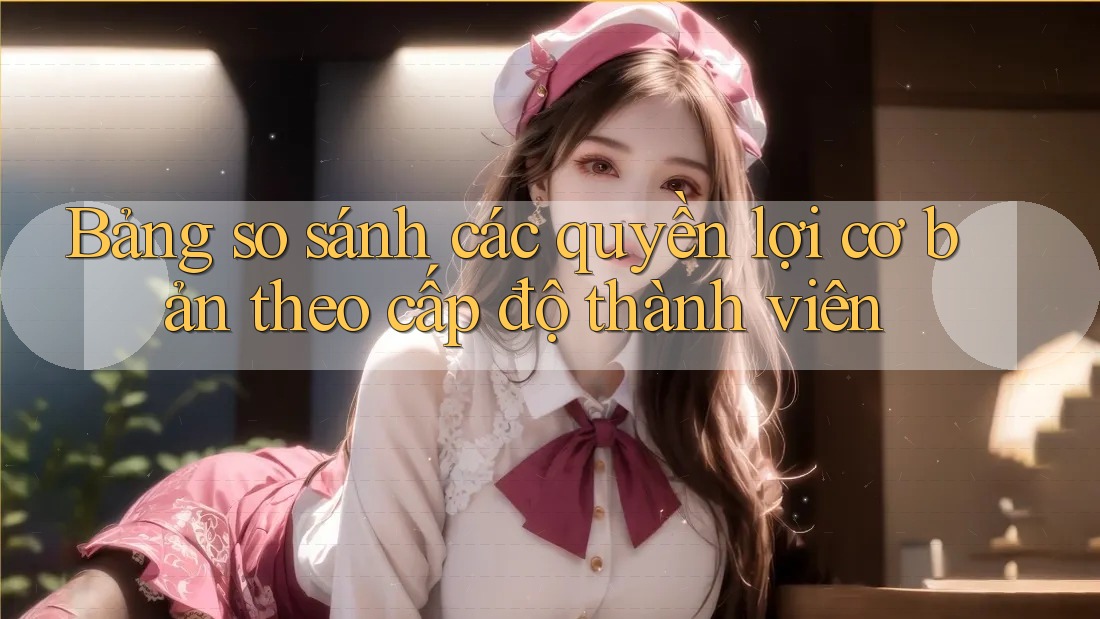 Bảng so sánh các quyền lợi cơ bản theo cấp độ thành viên Bảng so sánh các quyền lợi cơ bản theo cấp độ thành viên