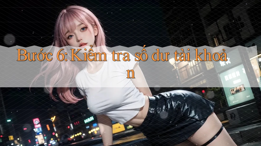 Bước 6: Kiểm tra số dư tài khoản