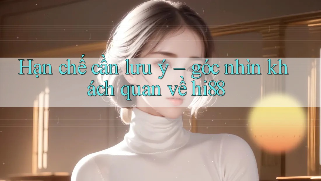 Hạn chế cần lưu ý – góc nhìn khách quan về hi88 Hạn chế cần lưu ý – góc nhìn khách quan về hi88