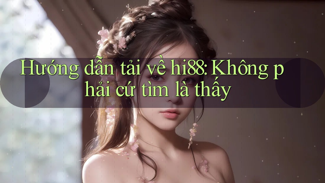 Hướng dẫn tải về hi88: Không phải cứ tìm là thấy Hướng dẫn tải về hi88: Không phải cứ tìm là thấy